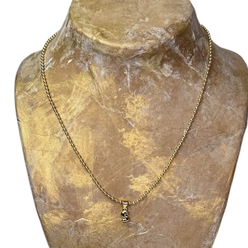 Initial Necklace Letter S